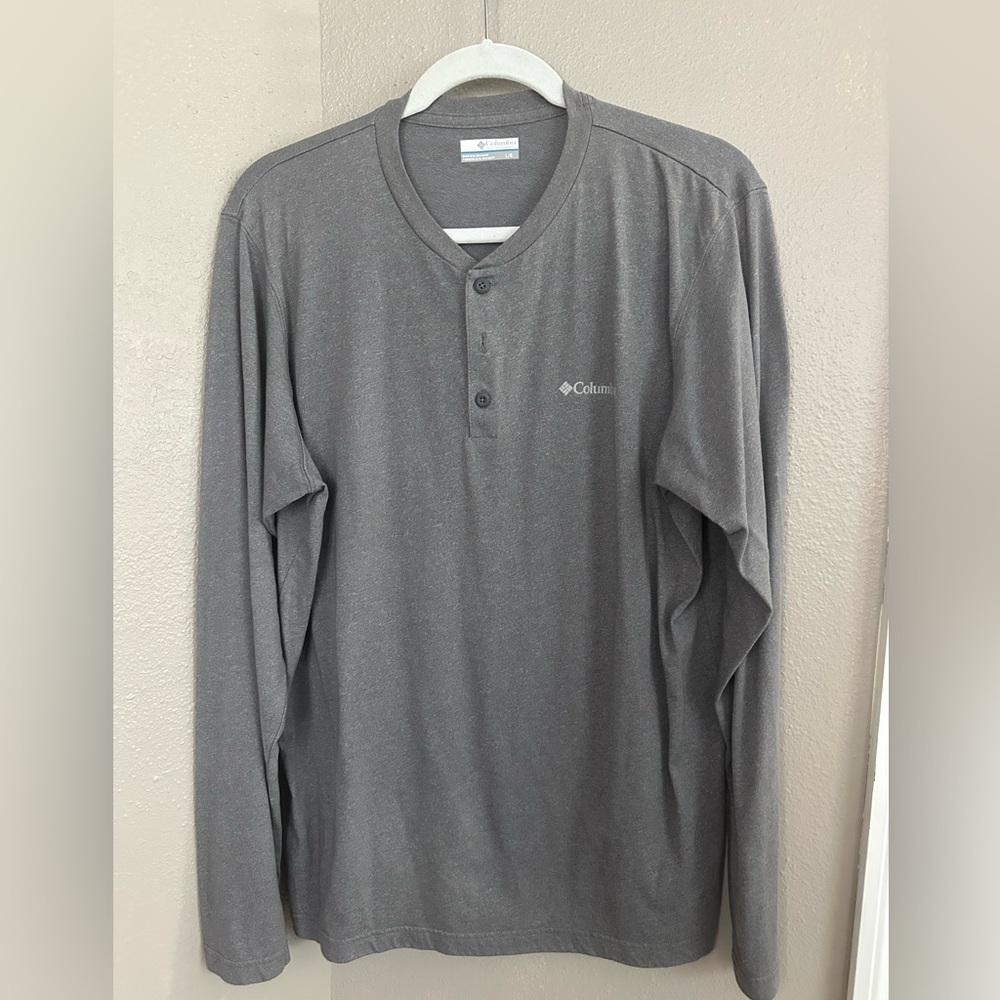 Columbia Charcoal Long Sleeve Henley